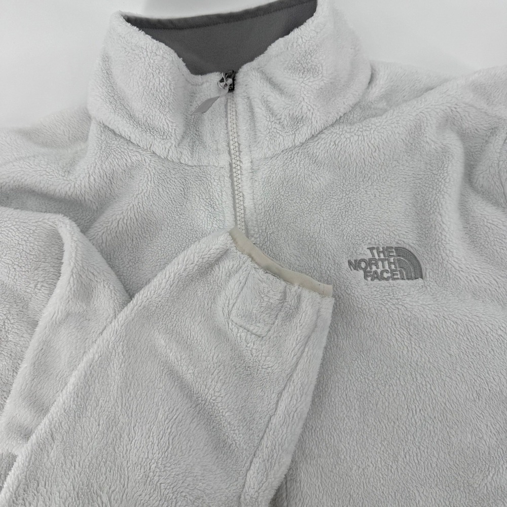The North Face Osito White Full Zip High Pile Fleece Jacket Womens XL